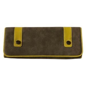 NWOT The Limited Taupe/Yellow Clutch Handbag